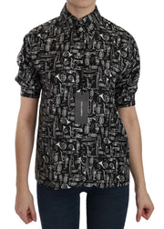 Dolce & Gabbana Elegant Musical Instrument Silk Top - ACCEXO