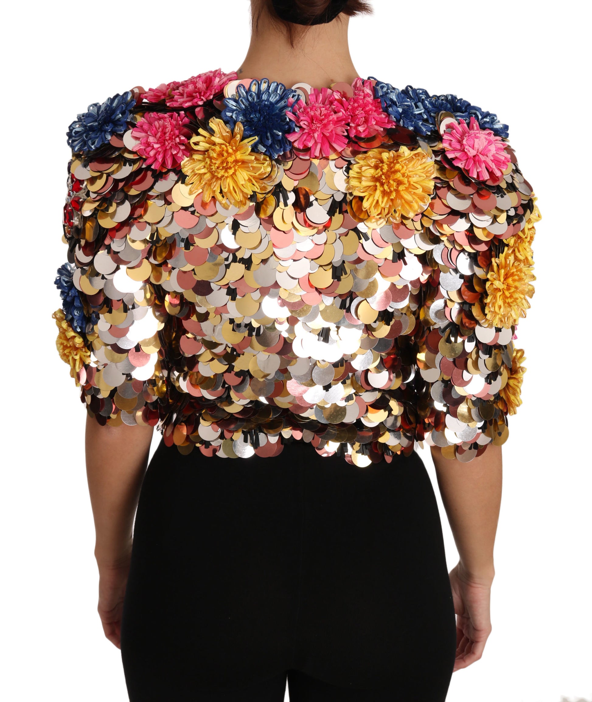 Dolce & Gabbana Enchanted Sicily Crystal-Embellished Short Jacket - ACCEXO