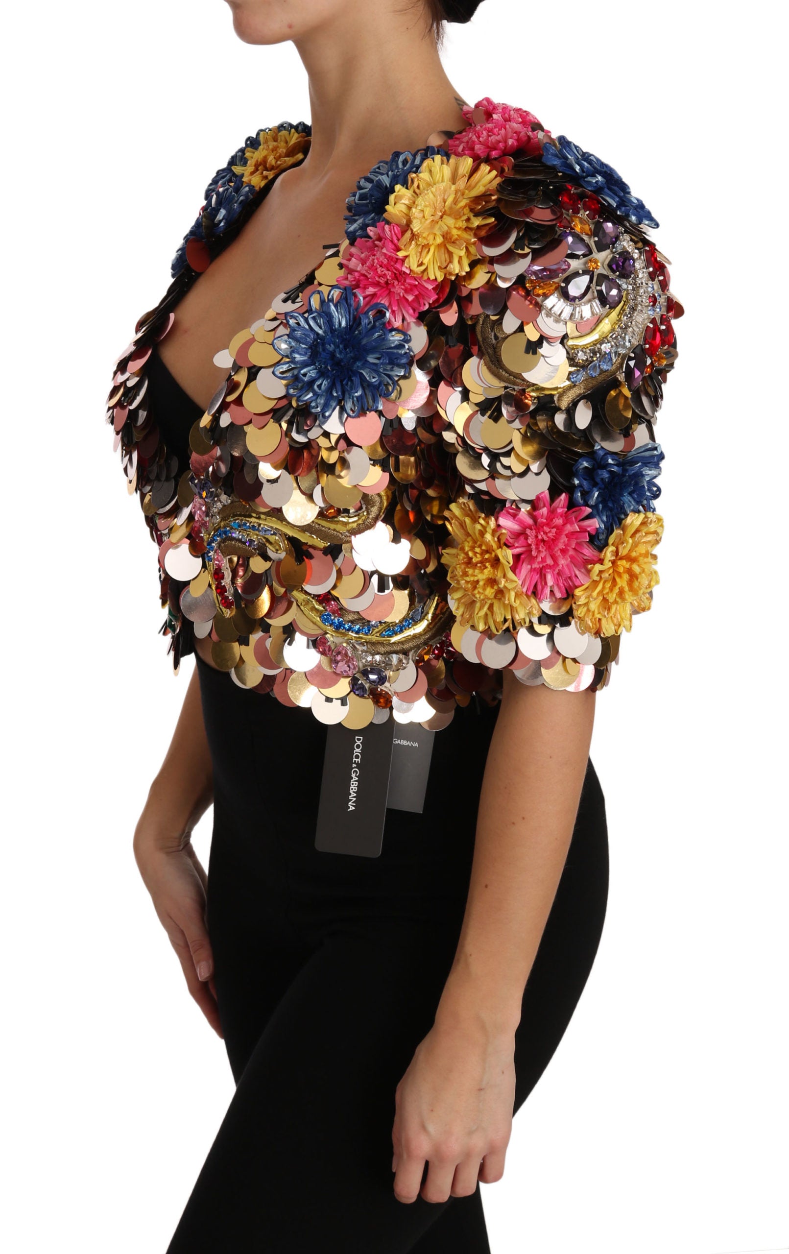 Dolce & Gabbana Enchanted Sicily Crystal-Embellished Short Jacket - ACCEXO