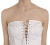 Dolce & Gabbana Elegant White Strapless Corset Top