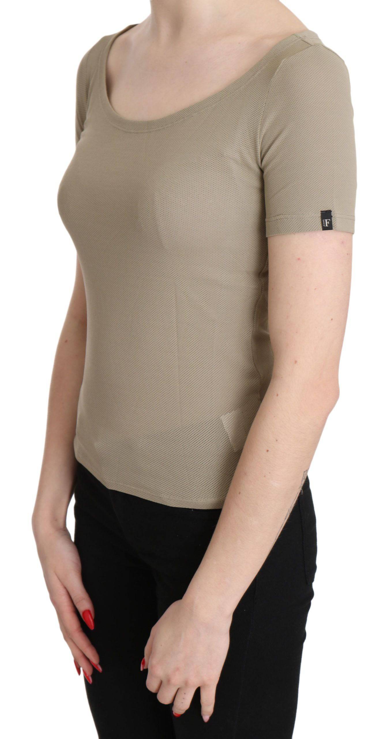 GF Ferre Chic Gray Nylon Tank Top with Designer Flair - ACCEXO