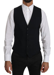 Dolce & Gabbana Elegant Blue Formal Wool-Blend Dress Vest - ACCEXO