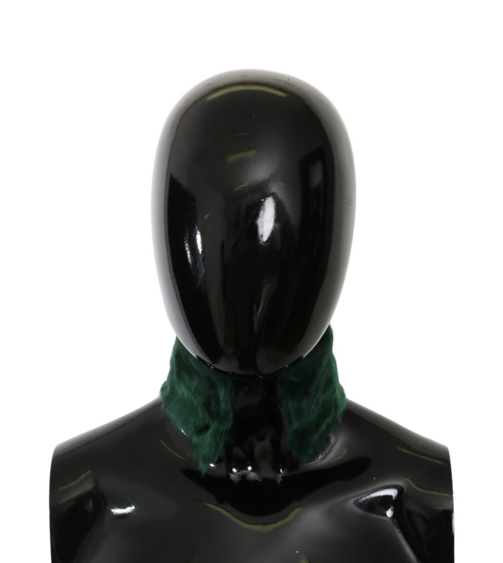 Dolce & Gabbana Luxurious Green Lambskin Scarf for Women - ACCEXO