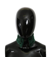 Dolce & Gabbana Luxurious Green Lambskin Scarf for Women - ACCEXO