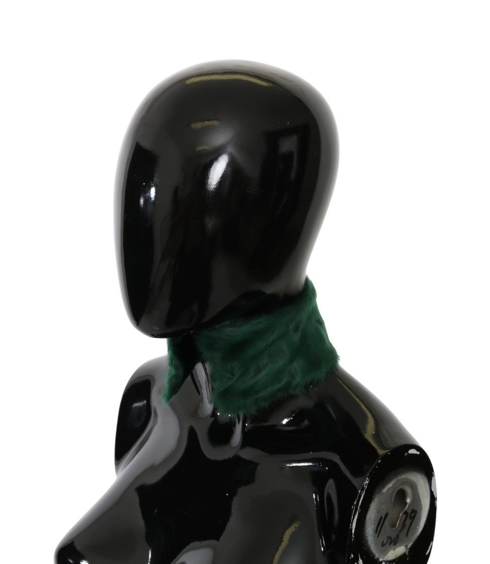 Dolce & Gabbana Luxurious Green Lambskin Scarf for Women - ACCEXO