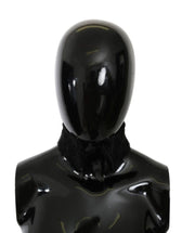Dolce & Gabbana Elegant Black Lambskin Scarf - ACCEXO