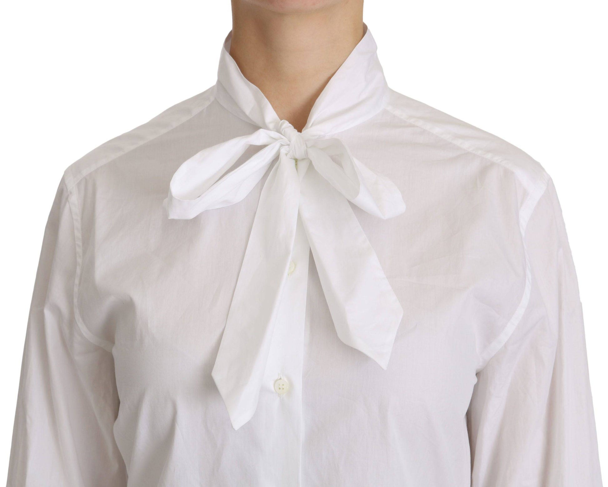 Dolce & Gabbana Elegant White Turtle Neck Polo Top - ACCEXO