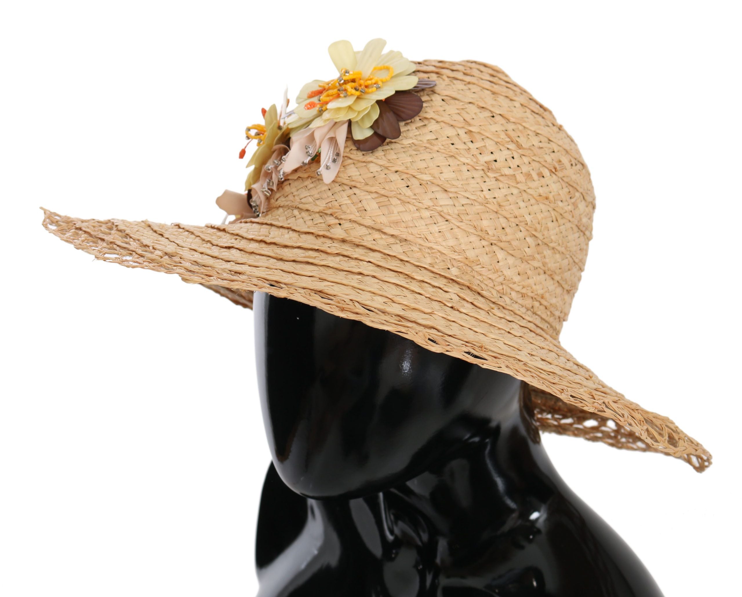 Dolce & Gabbana Elegant Beige Floral Bucket Hat - ACCEXO
