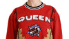 Dolce & Gabbana Radiant Red Sequined Crew Neck Sweater