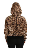 Dolce & Gabbana Elegant Leopard Print Hooded Sweater