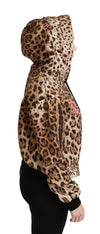 Dolce & Gabbana Elegant Leopard Print Hooded Sweater