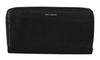 Dolce & Gabbana Elegant Black Leather Zip Continental Wallet