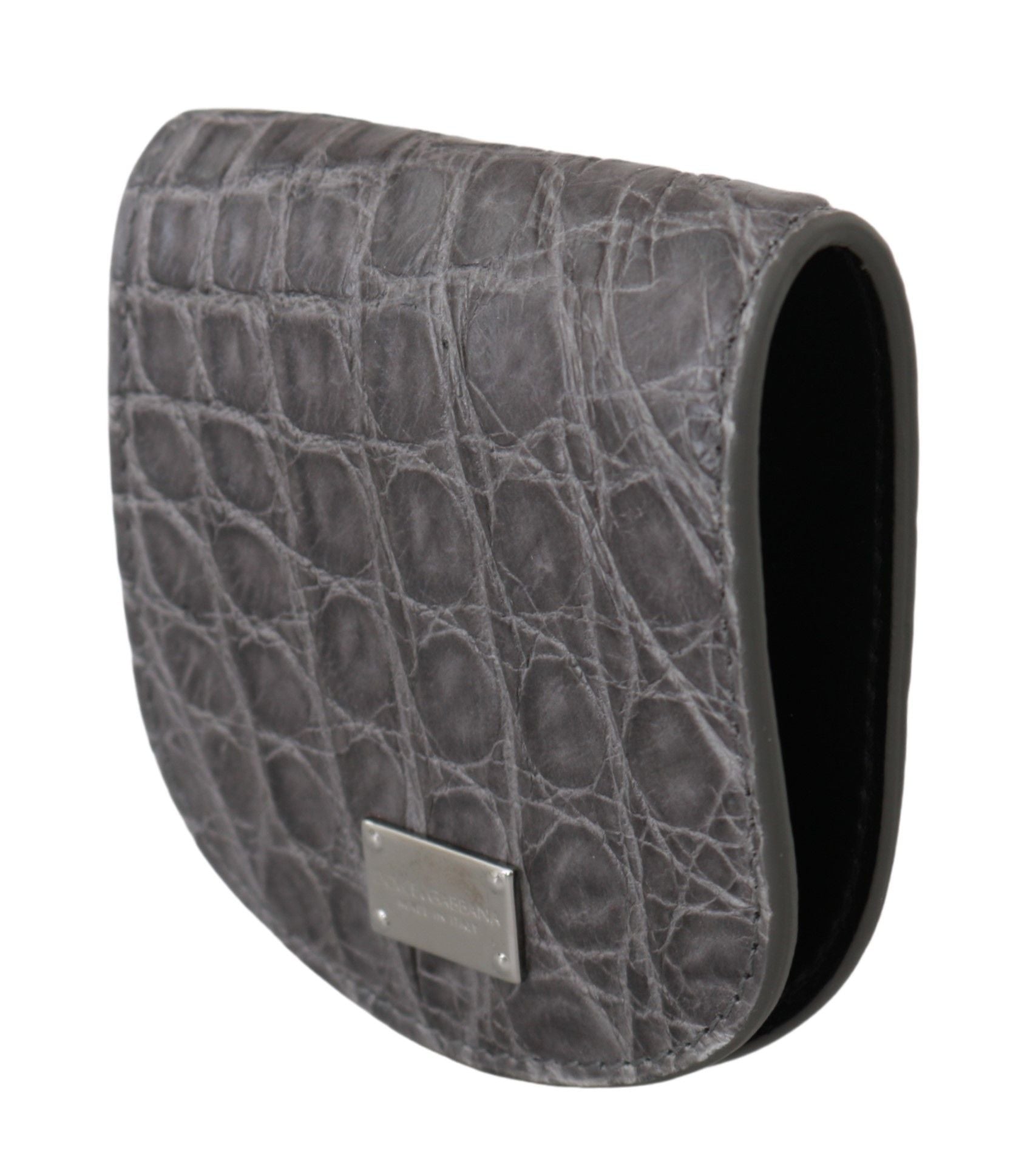 Dolce & Gabbana Exotic Gray Leather Condom Case Wallet - ACCEXO