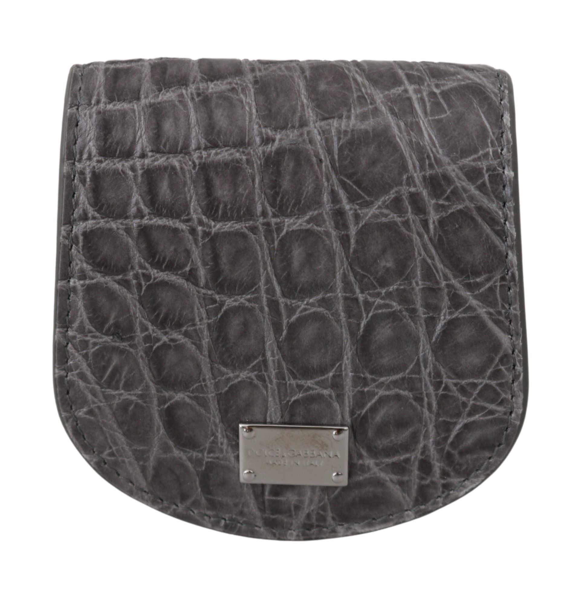 Dolce & Gabbana Exotic Gray Leather Condom Case Wallet - ACCEXO