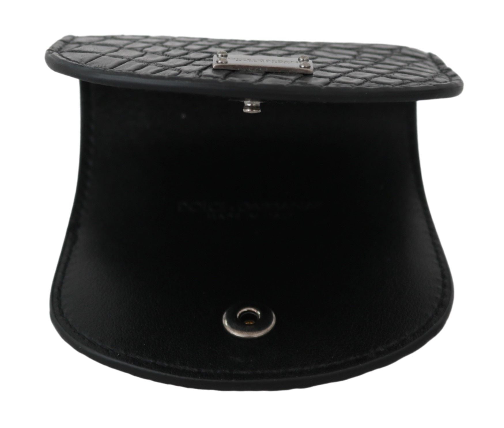 Dolce & Gabbana Sleek Black Leather Coin Case Wallet - ACCEXO