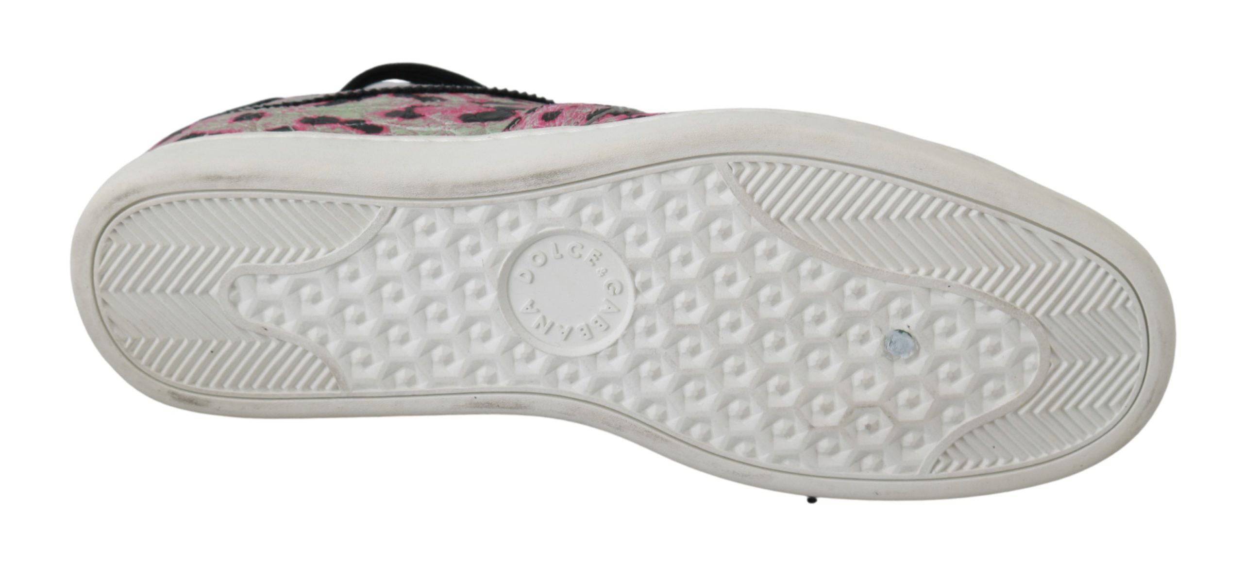 Dolce & Gabbana Multicolor Crocodile Leather Sneakers - ACCEXO