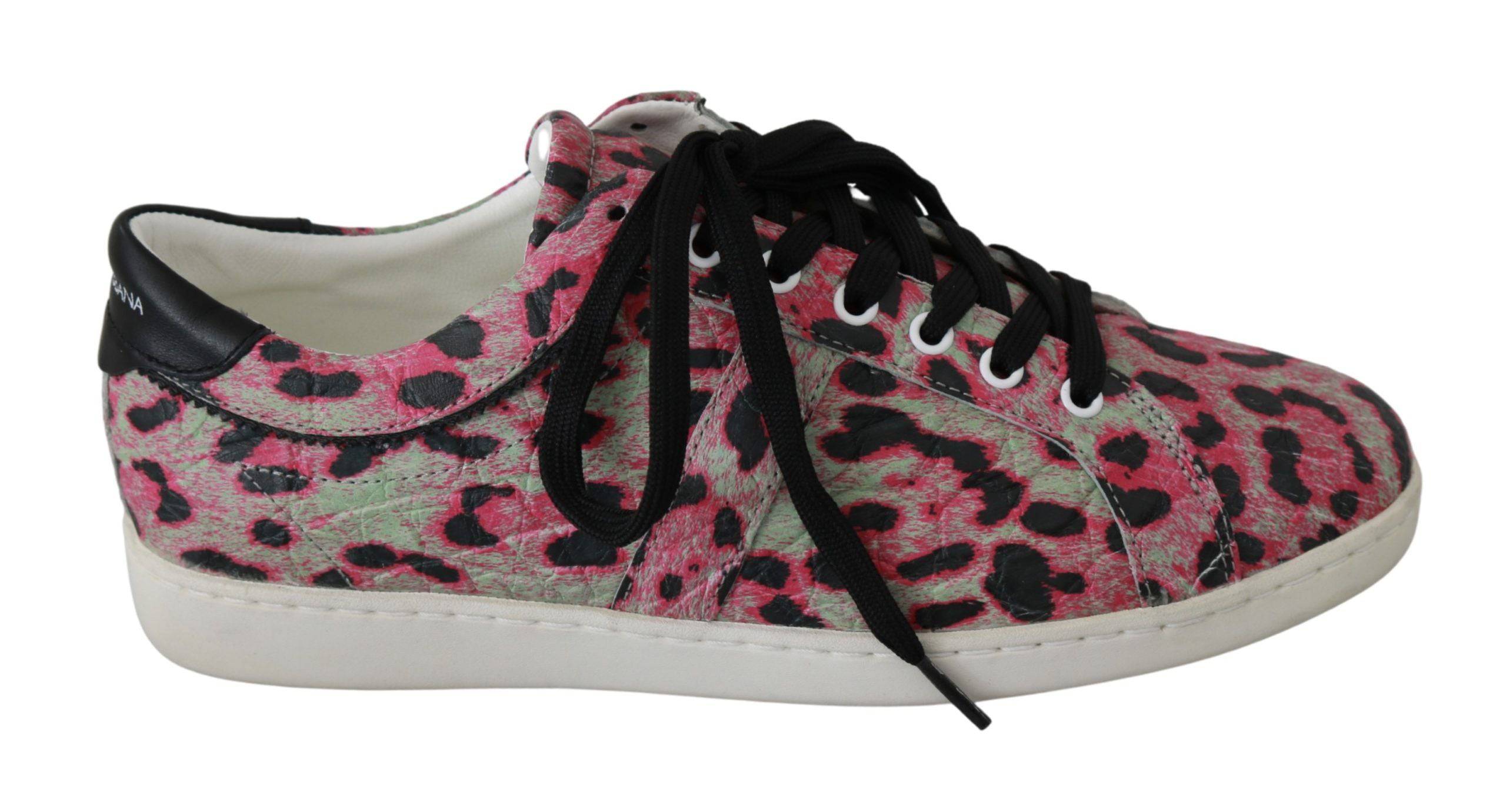 Dolce & Gabbana Multicolor Crocodile Leather Sneakers - ACCEXO