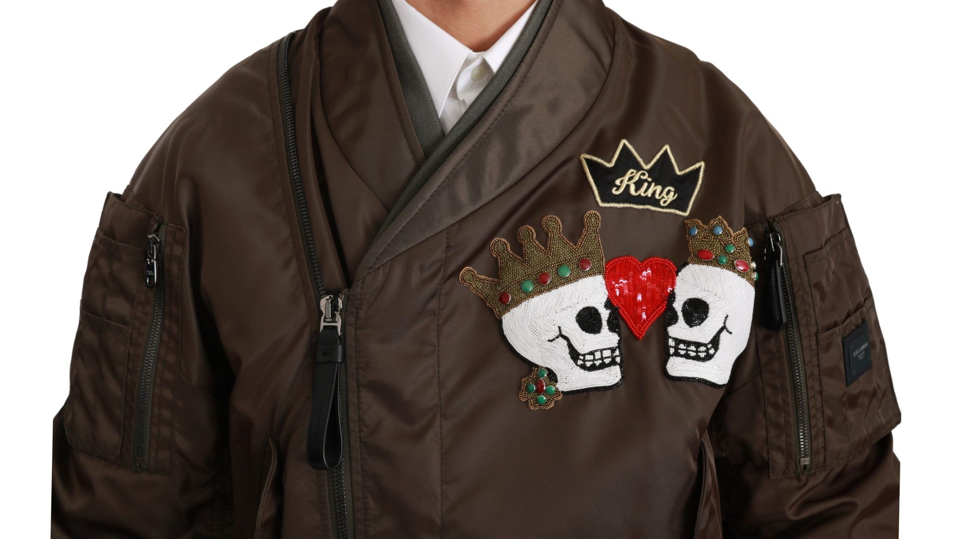 Dolce & Gabbana Sequined Double-Breasted Bomber Jacket - ACCEXO