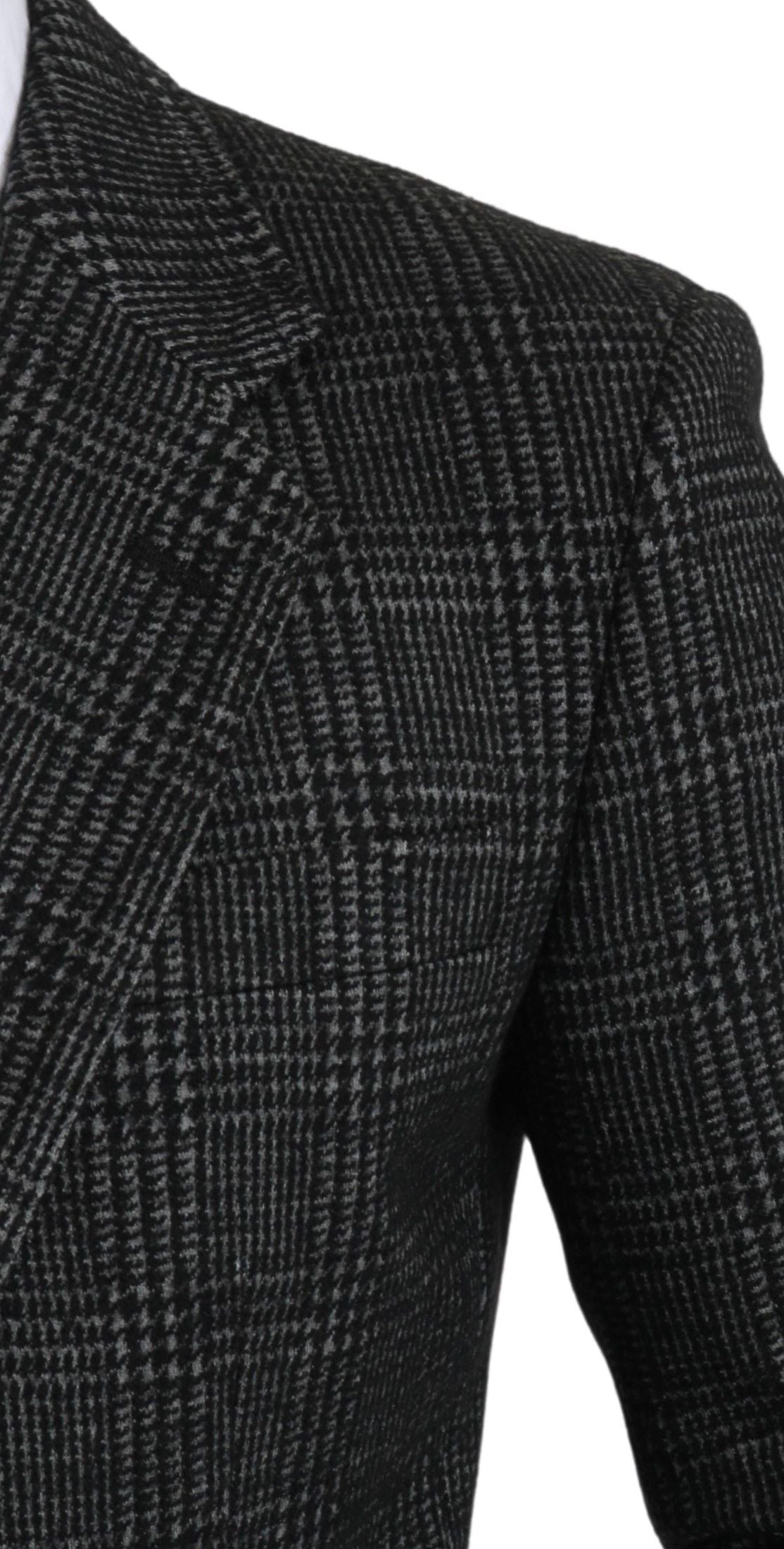 Dolce & Gabbana Elegant Gray Plaid Slim Fit Blazer - ACCEXO