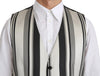 Dolce & Gabbana Stripe Cotton Silk Dress Vest