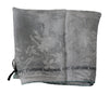 Costume National Elegant Gray Silk Scarf for Women