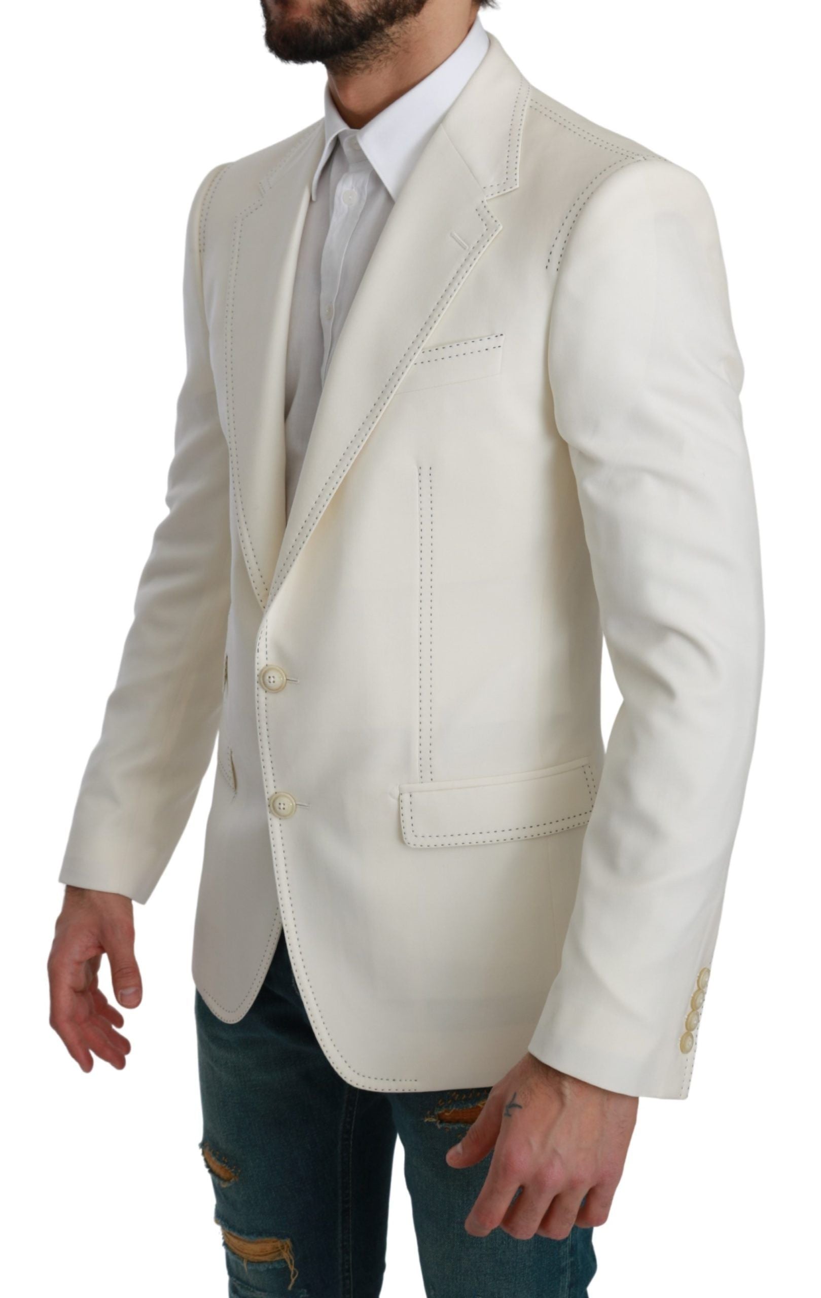 Dolce & Gabbana Elegant Slim Fit Virgin Wool Blazer - ACCEXO