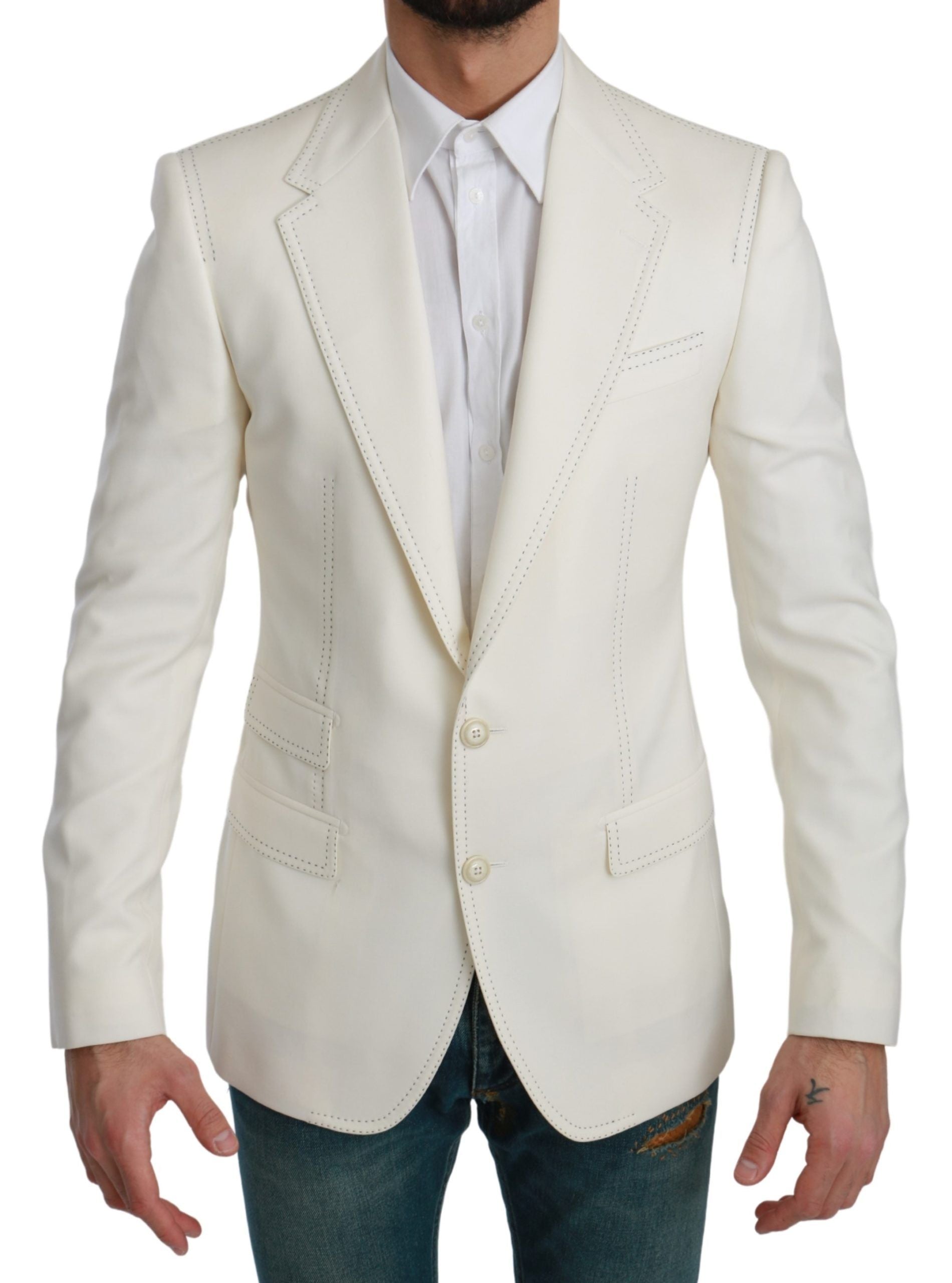 Dolce & Gabbana Elegant Slim Fit Virgin Wool Blazer - ACCEXO