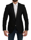 Dolce & Gabbana Elegant Black Polka Dotted Wool Blend Blazer