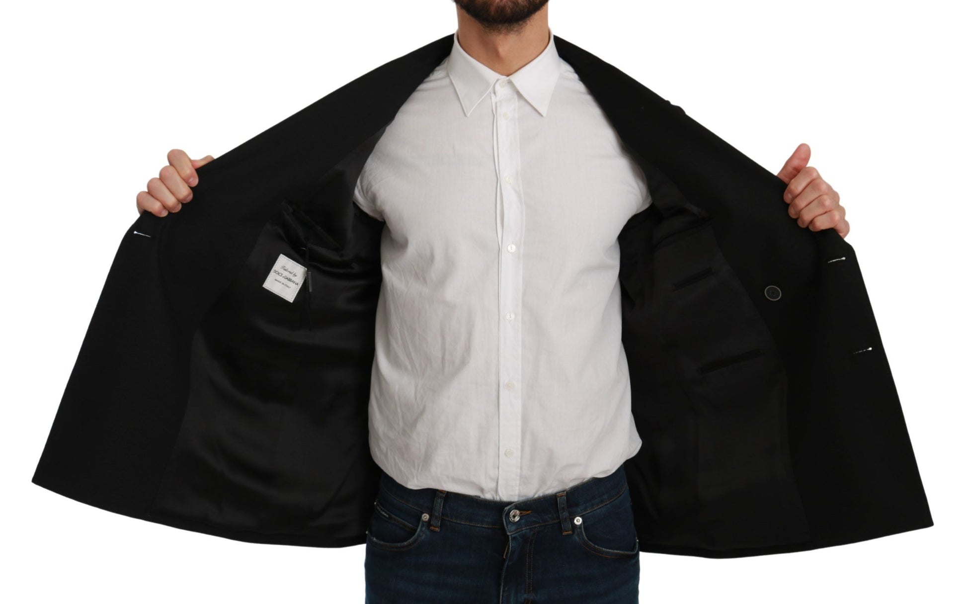 Dolce & Gabbana Elegant Black Slim Fit Formal Blazer - ACCEXO