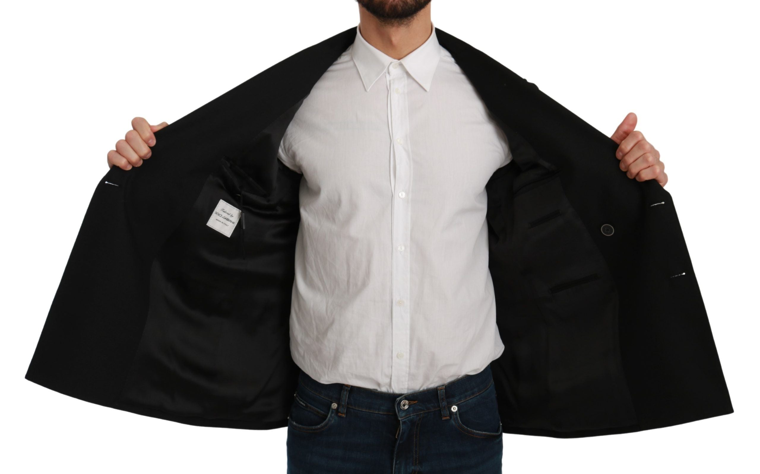 Dolce & Gabbana Elegant Black Slim Fit Formal Blazer - ACCEXO