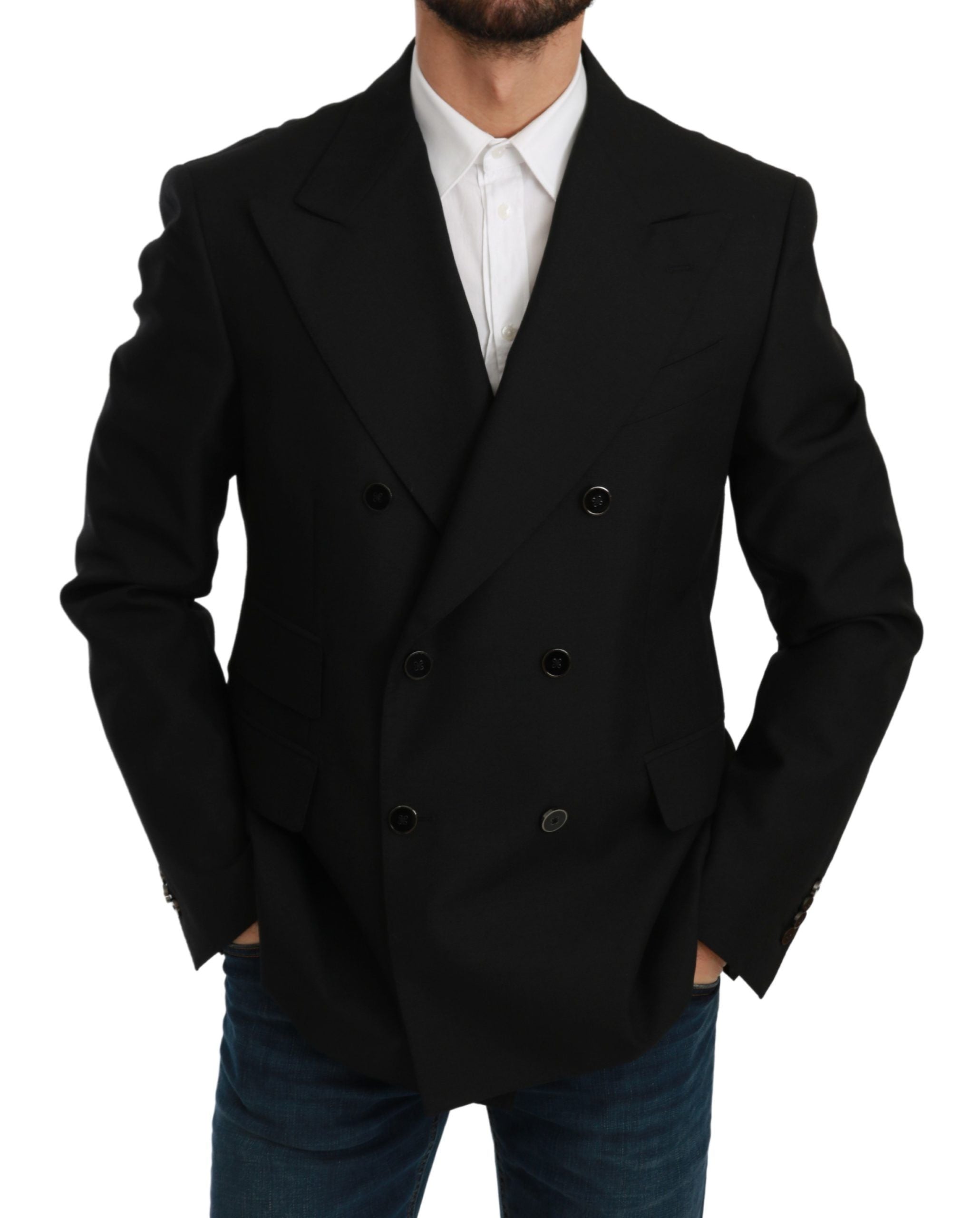 Dolce & Gabbana Elegant Black Slim Fit Formal Blazer - ACCEXO