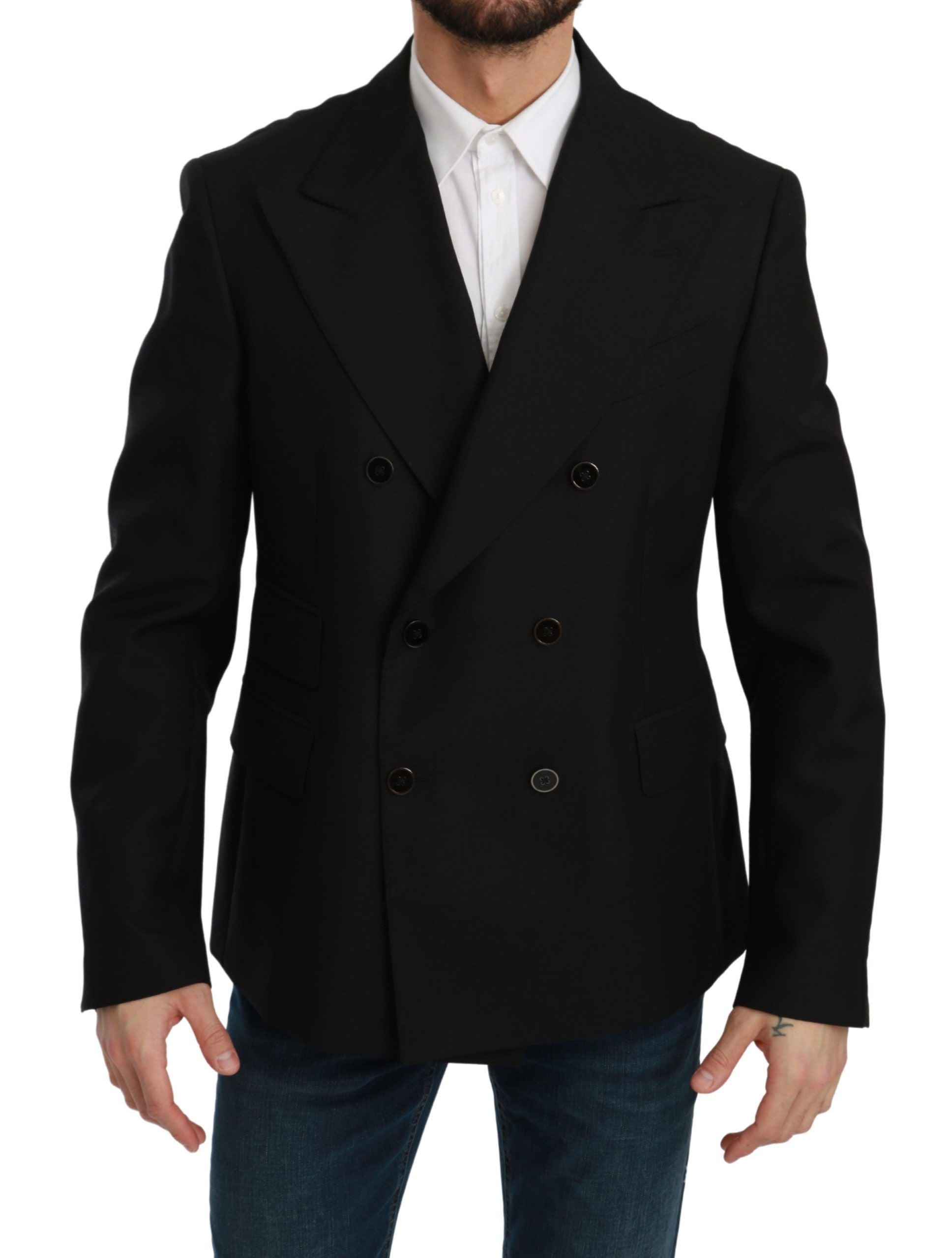 Dolce & Gabbana Elegant Black Slim Fit Formal Blazer - ACCEXO