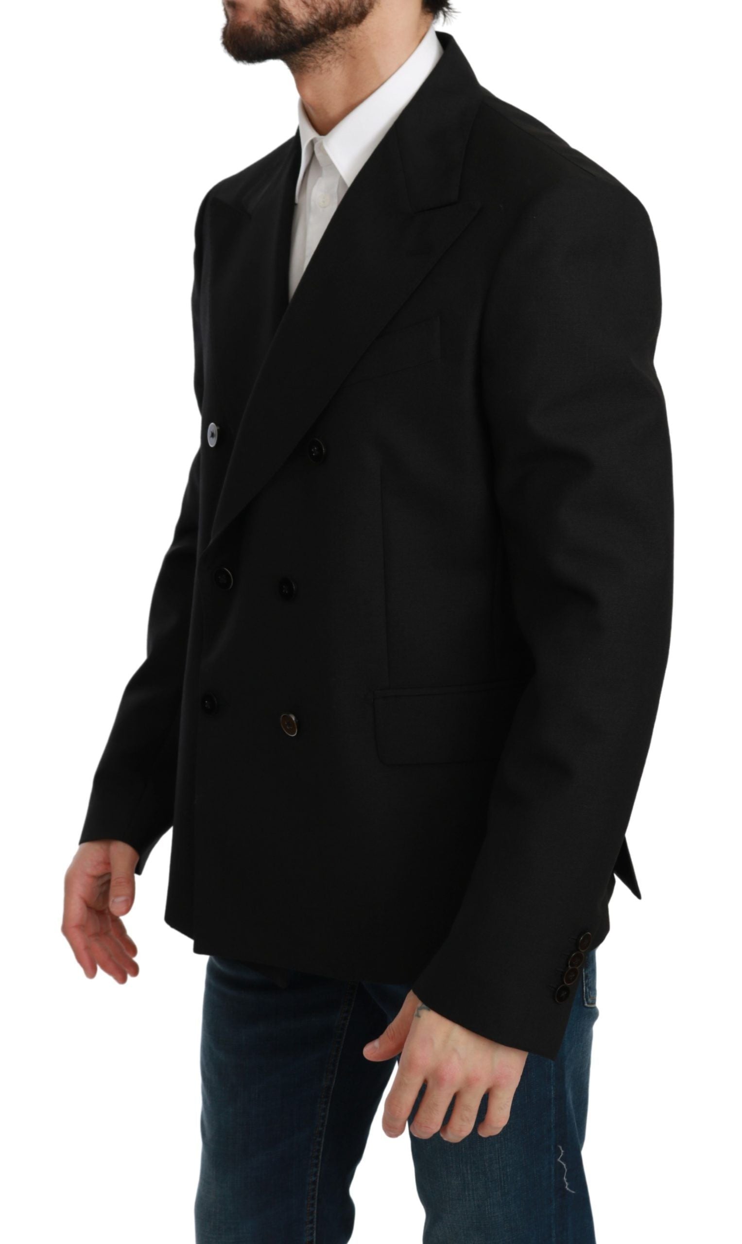 Dolce & Gabbana Elegant Black Slim Fit Formal Blazer - ACCEXO