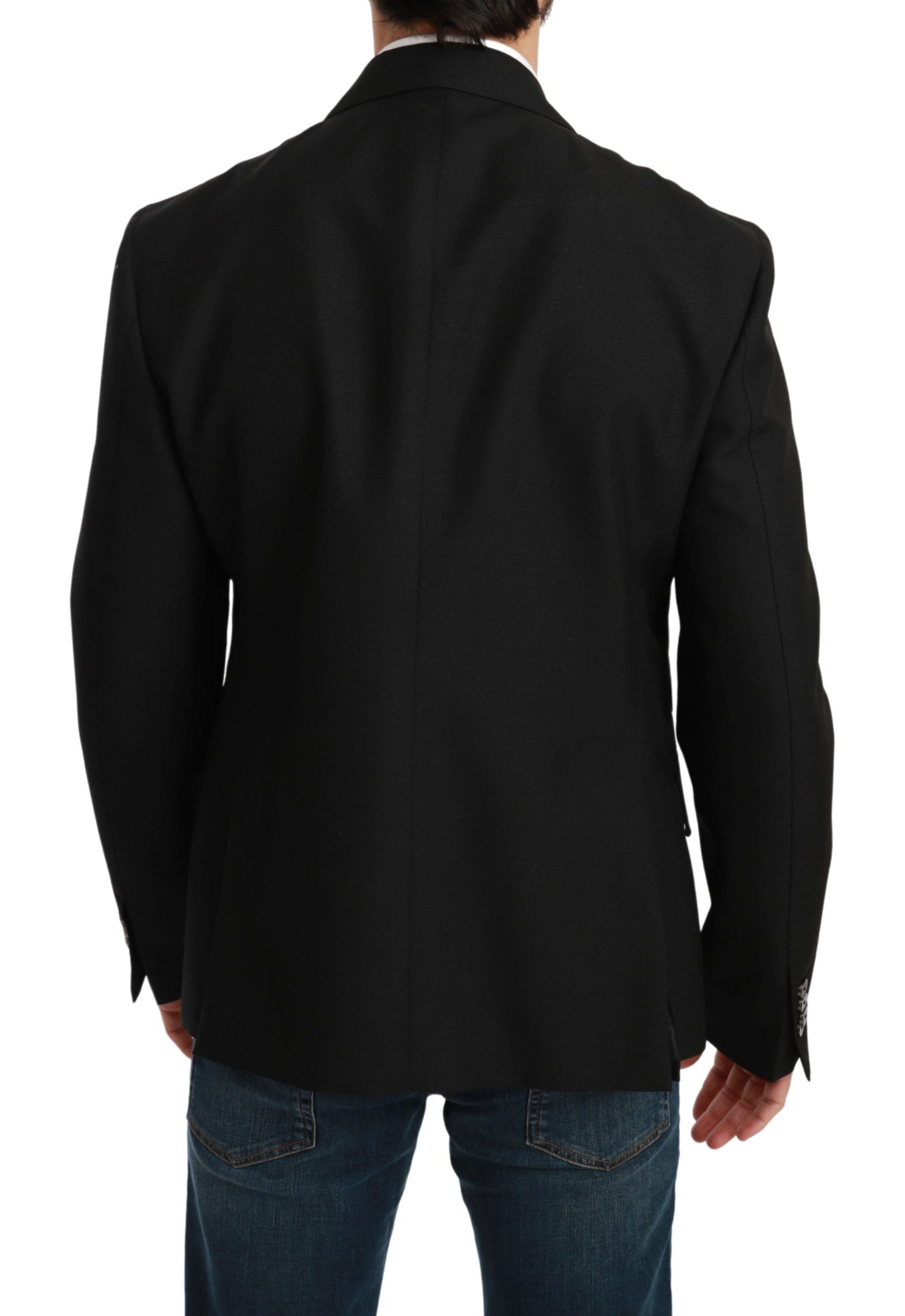 Dolce & Gabbana Elegant Black Slim Fit Formal Blazer - ACCEXO