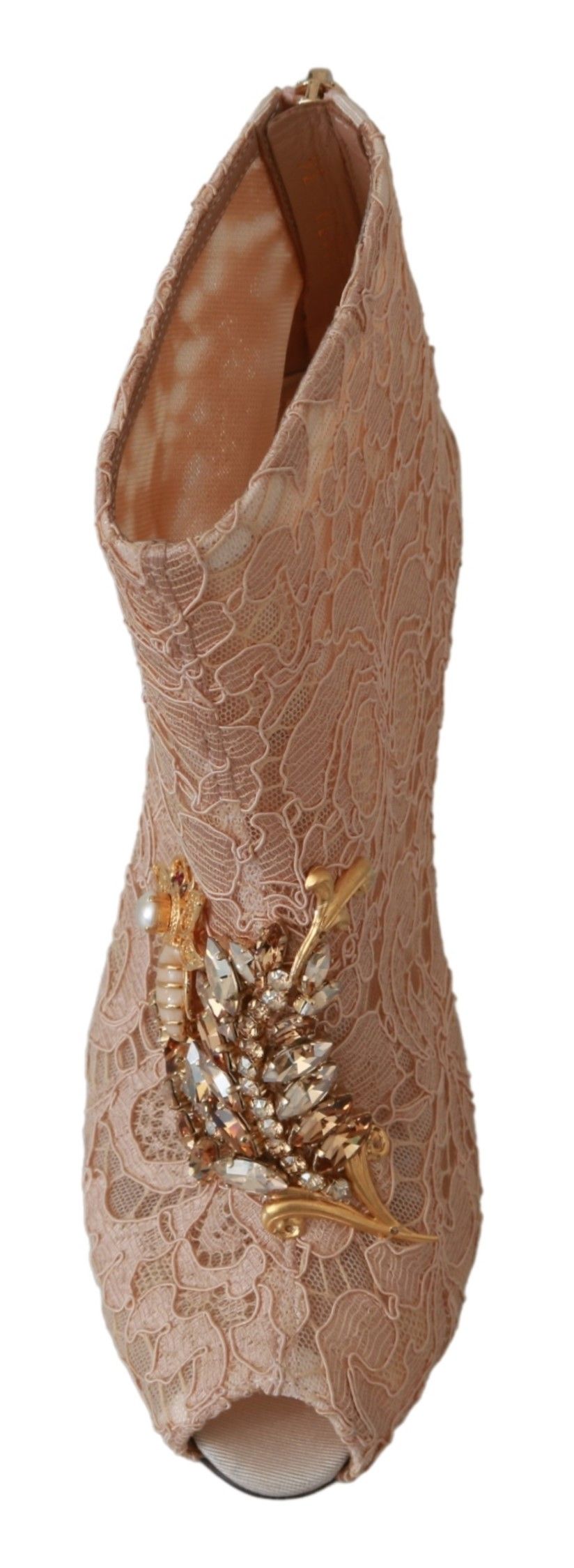 Dolce & Gabbana Elegant Lace Stilettos with Crystal Accents - ACCEXO