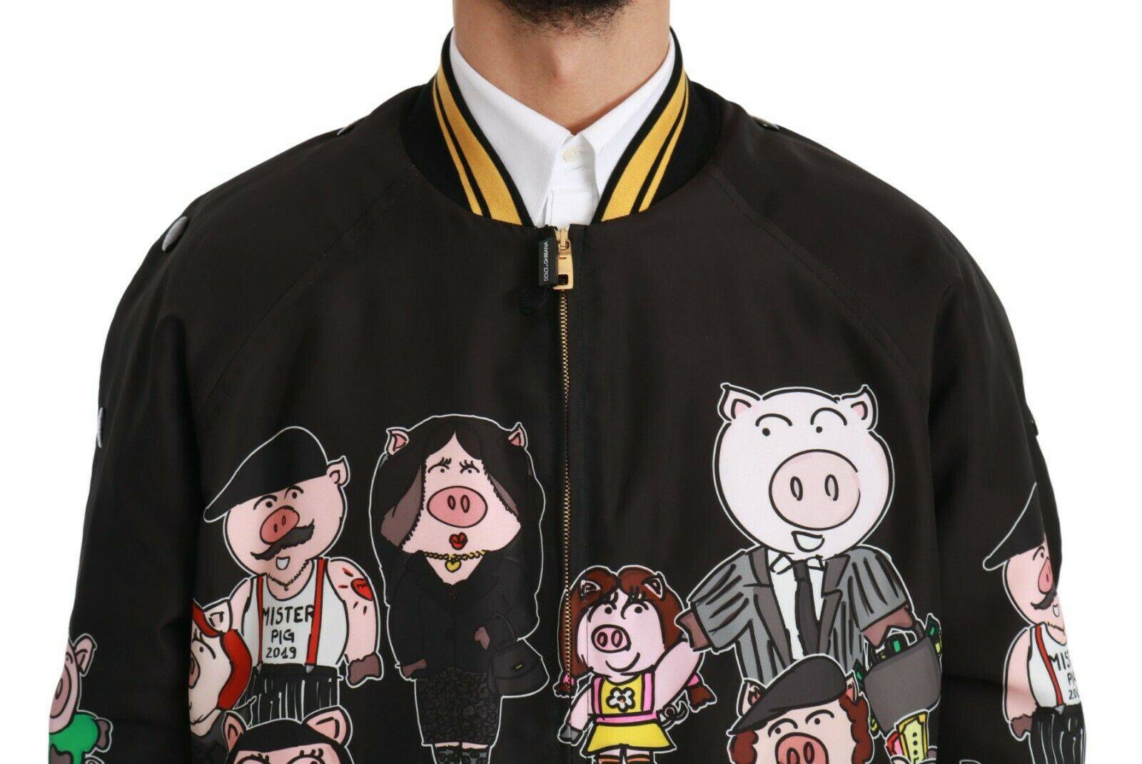 Dolce & Gabbana Multicolor Motive Bomber Style Jacket - ACCEXO