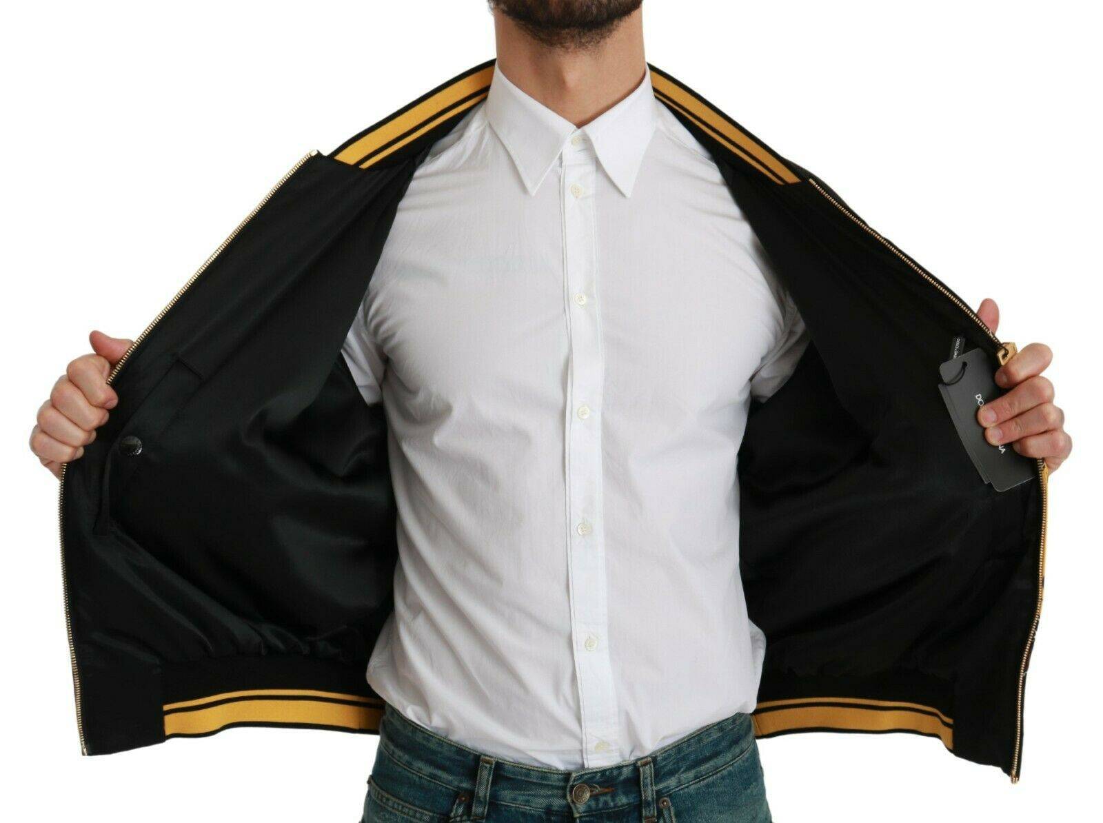Dolce & Gabbana Multicolor Motive Bomber Style Jacket - ACCEXO