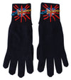 Dolce & Gabbana Blue Virgin Wool Unisex Gloves