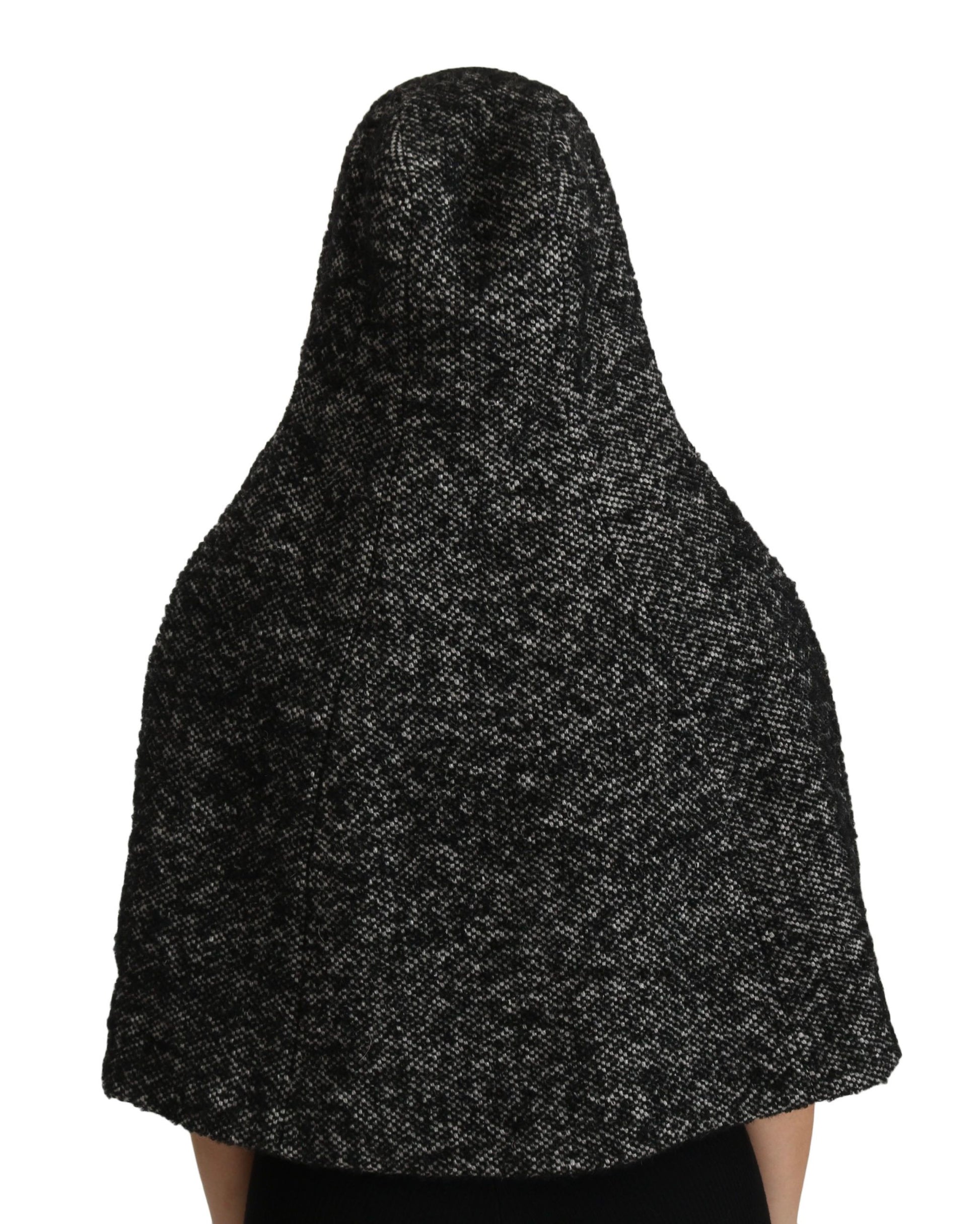 Dolce & Gabbana Elegant Gray Wool Hooded Scarf by Iconic Italian Label - ACCEXO
