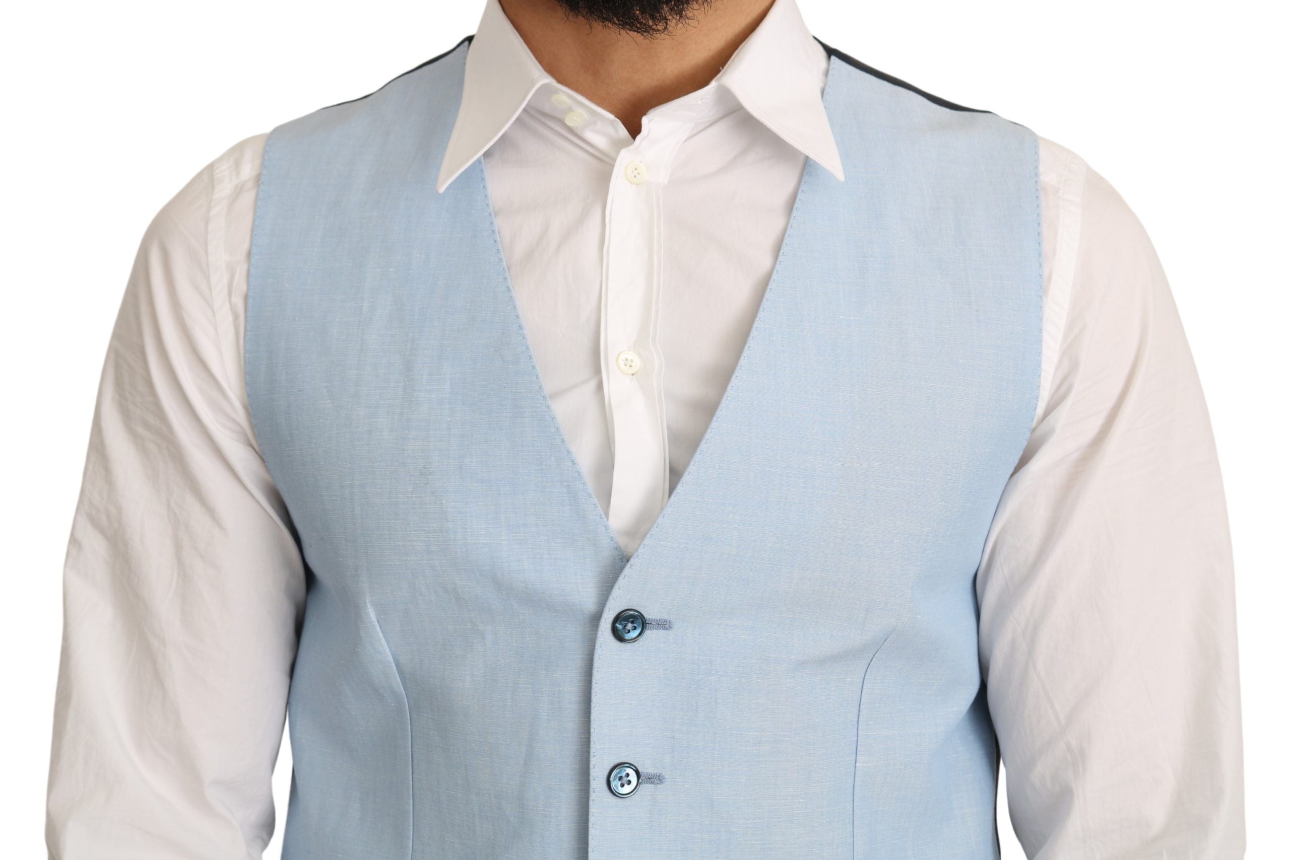 Dolce & Gabbana Elegant Azure Men's Formal Vest - ACCEXO