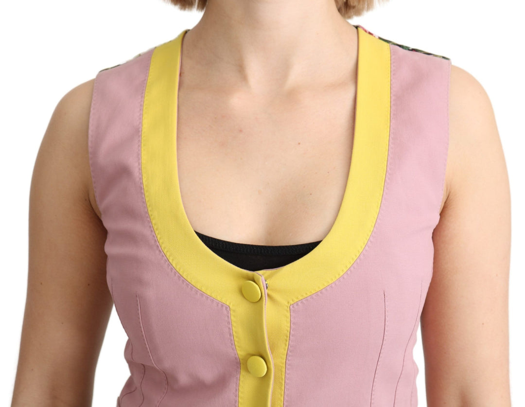 Dolce & Gabbana Chic Sleeveless Vest in Pink Hues