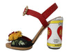 Dolce & Gabbana Multicolor Floral Crystal Embellished Sandals