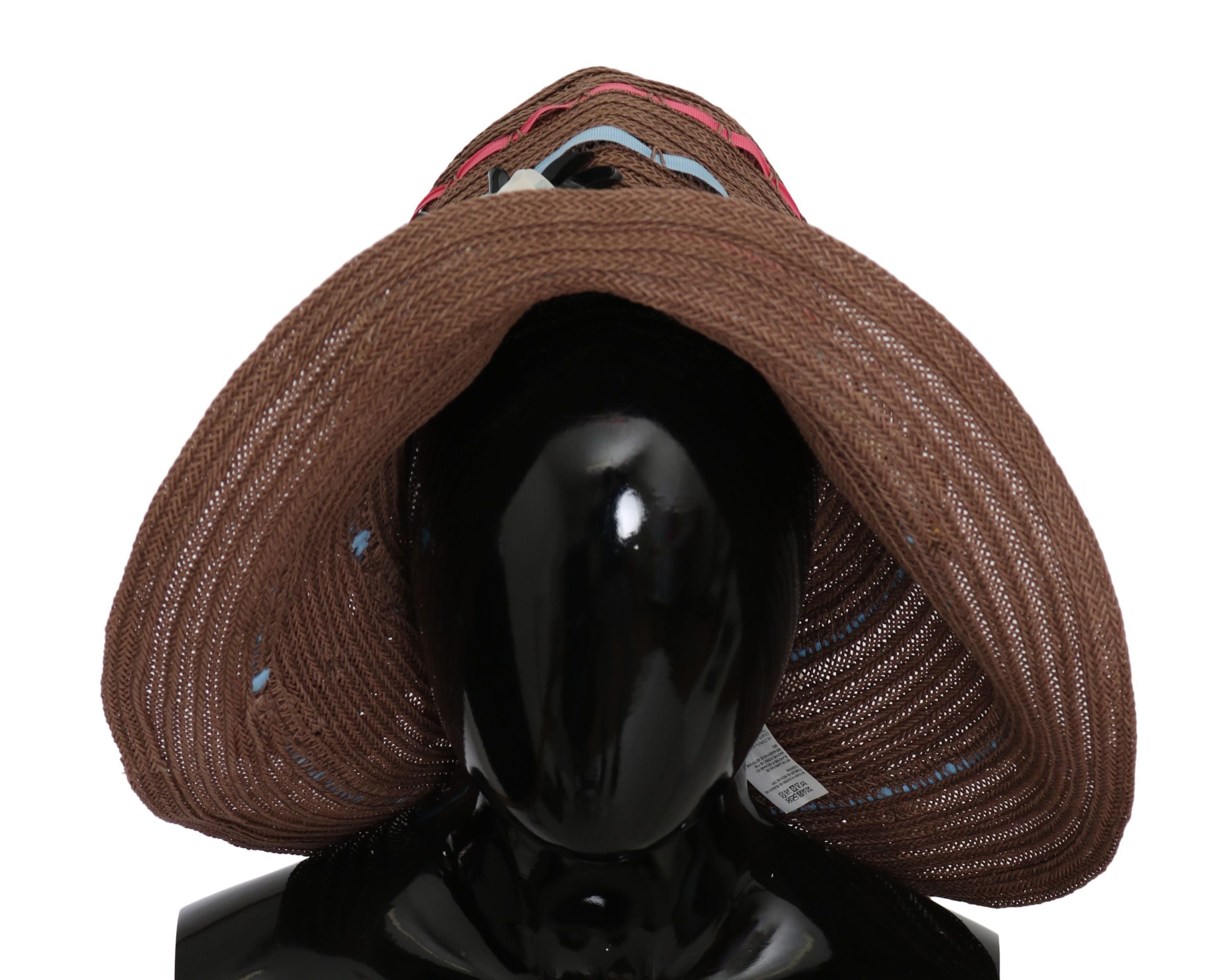 Dolce & Gabbana Elegant Floppy Straw Hat with Floral Accents - ACCEXO