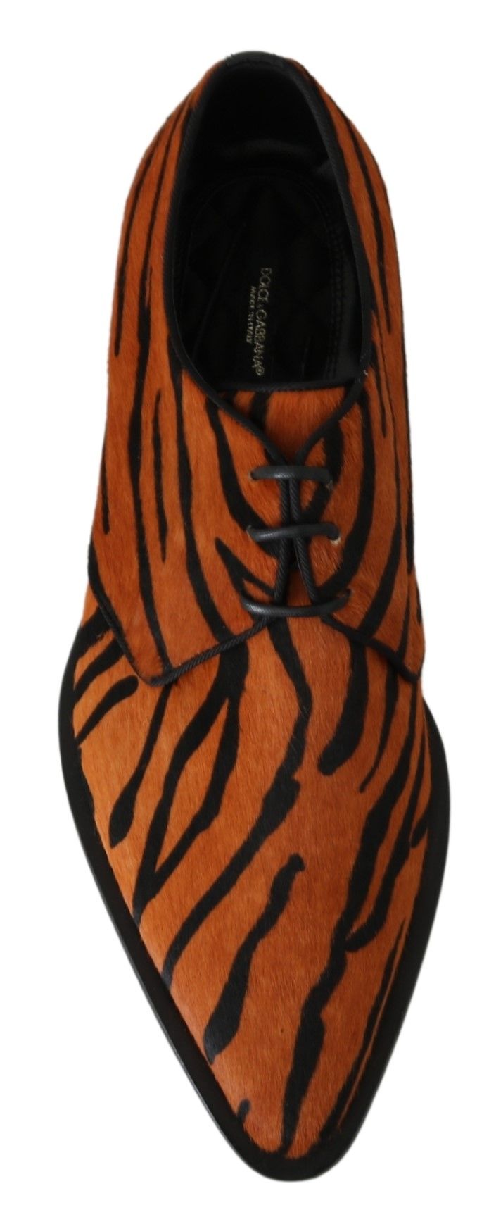 Dolce & Gabbana Tiger Pattern Dress Shoes with Pony Hair - ACCEXO