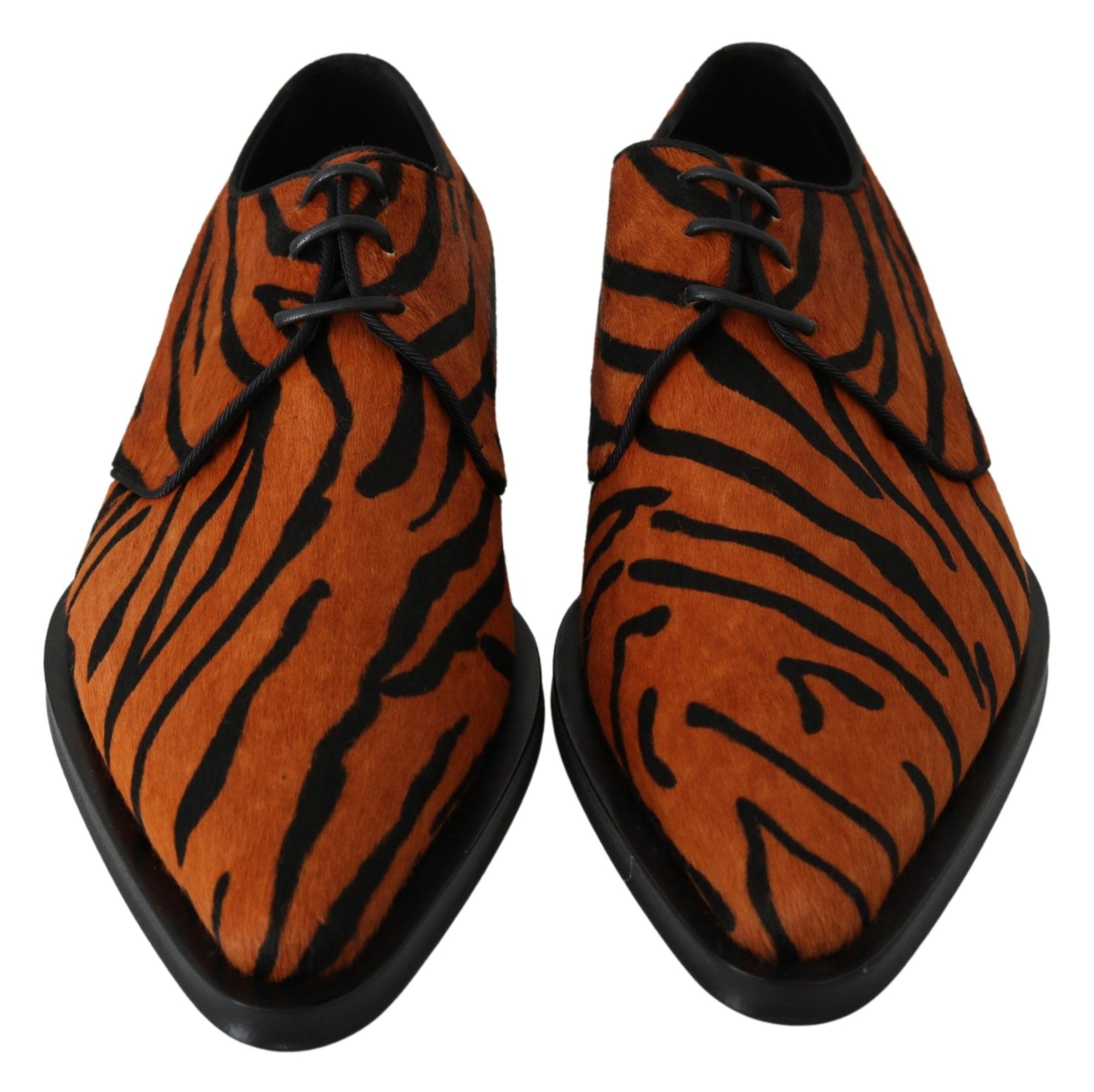 Dolce & Gabbana Tiger Pattern Dress Shoes with Pony Hair - ACCEXO