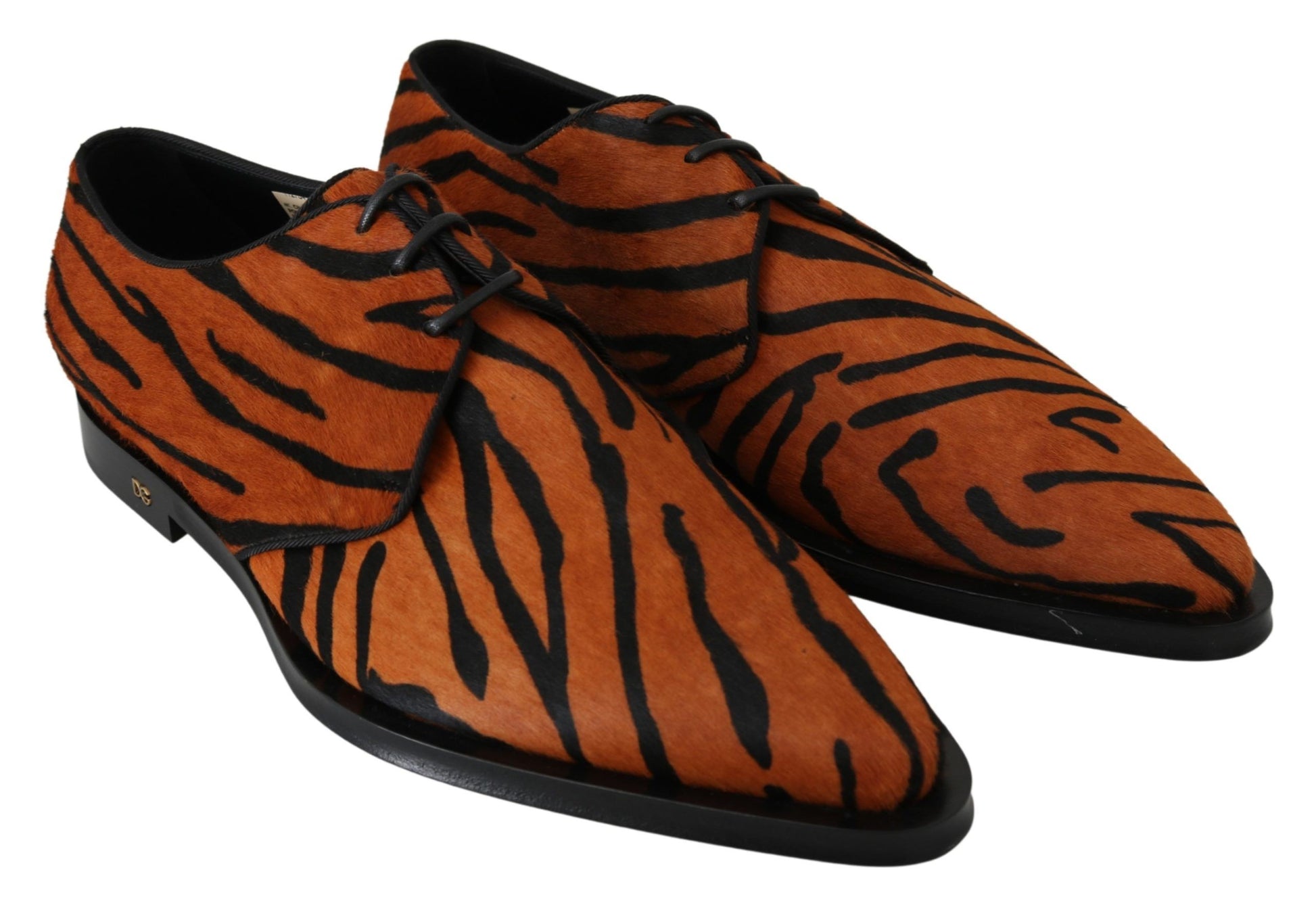 Dolce & Gabbana Tiger Pattern Dress Shoes with Pony Hair - ACCEXO