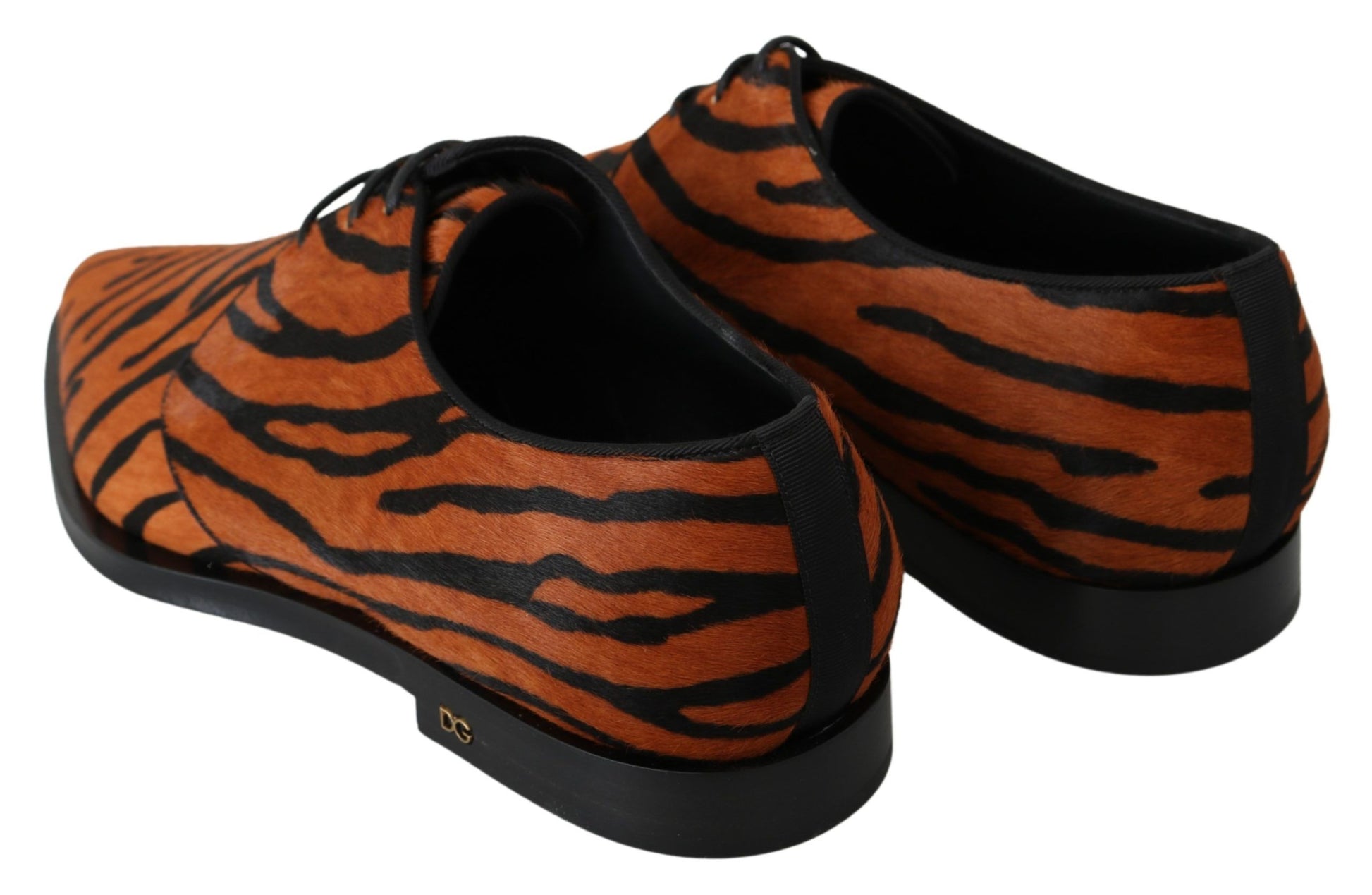 Dolce & Gabbana Tiger Pattern Dress Shoes with Pony Hair - ACCEXO