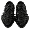 Dolce & Gabbana Elegant Black Dress Shoes with Crystals