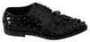 Dolce & Gabbana Elegant Black Dress Shoes with Crystals