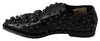 Dolce & Gabbana Elegant Black Dress Shoes with Crystals